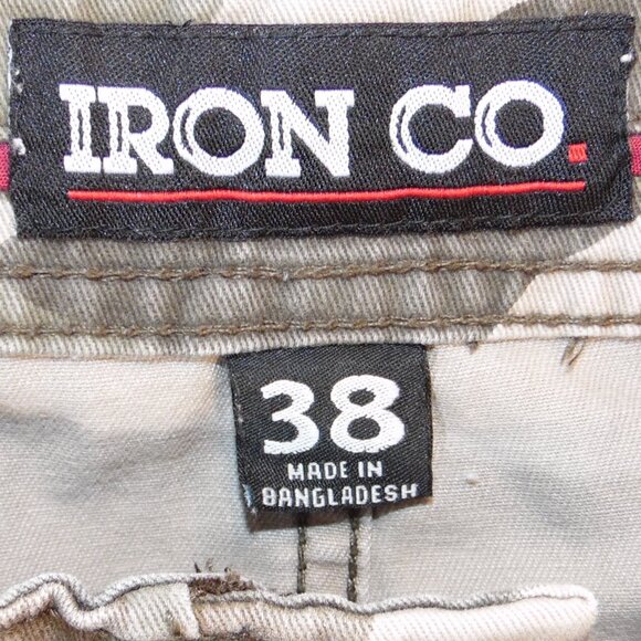 Iron CO Cargo Shorts Mens 38‎ Camo Streetwear Baggy Pockets Camping Beach Casual - Picture 6 of 9